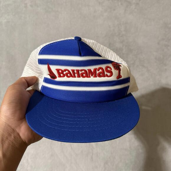 Other - Vintage Bahamas Palm Tree Trucker Snapback Mesh Cap Men’s